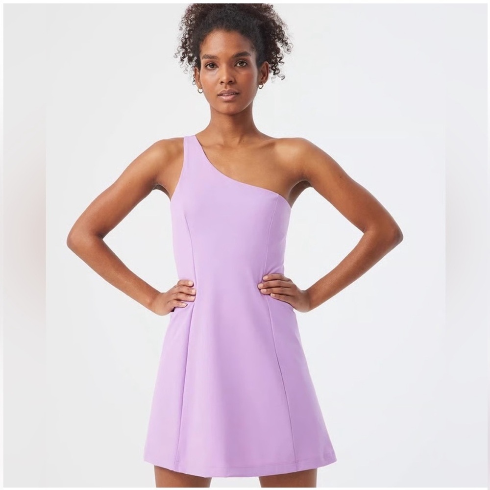 Outdoor Voices One Shoulder Exercise Dress Women’s Size Medium Workout Lavender